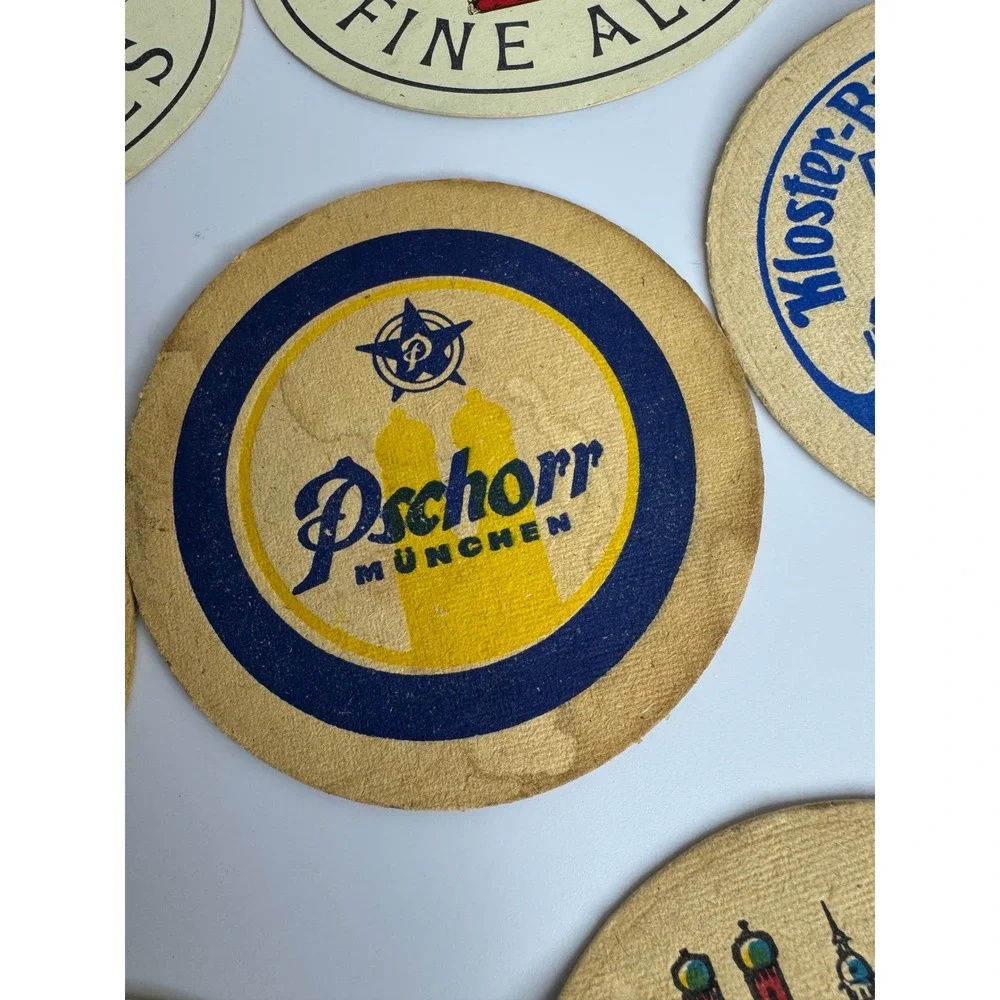 Vintage Beer Coaster Lot 13pc Hackerbrau Spaten Fine Ales Skol Lowengarten